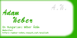 adam weber business card